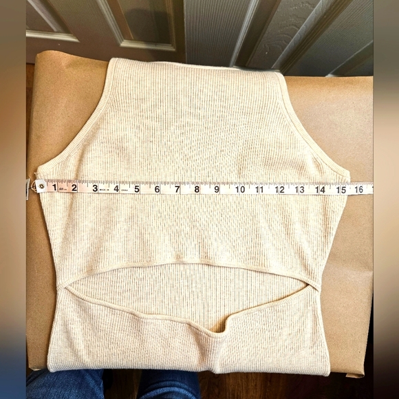 NWT Aritzia Wilfred Free Cut Out Knit Tank Dress - Picture 9 of 11